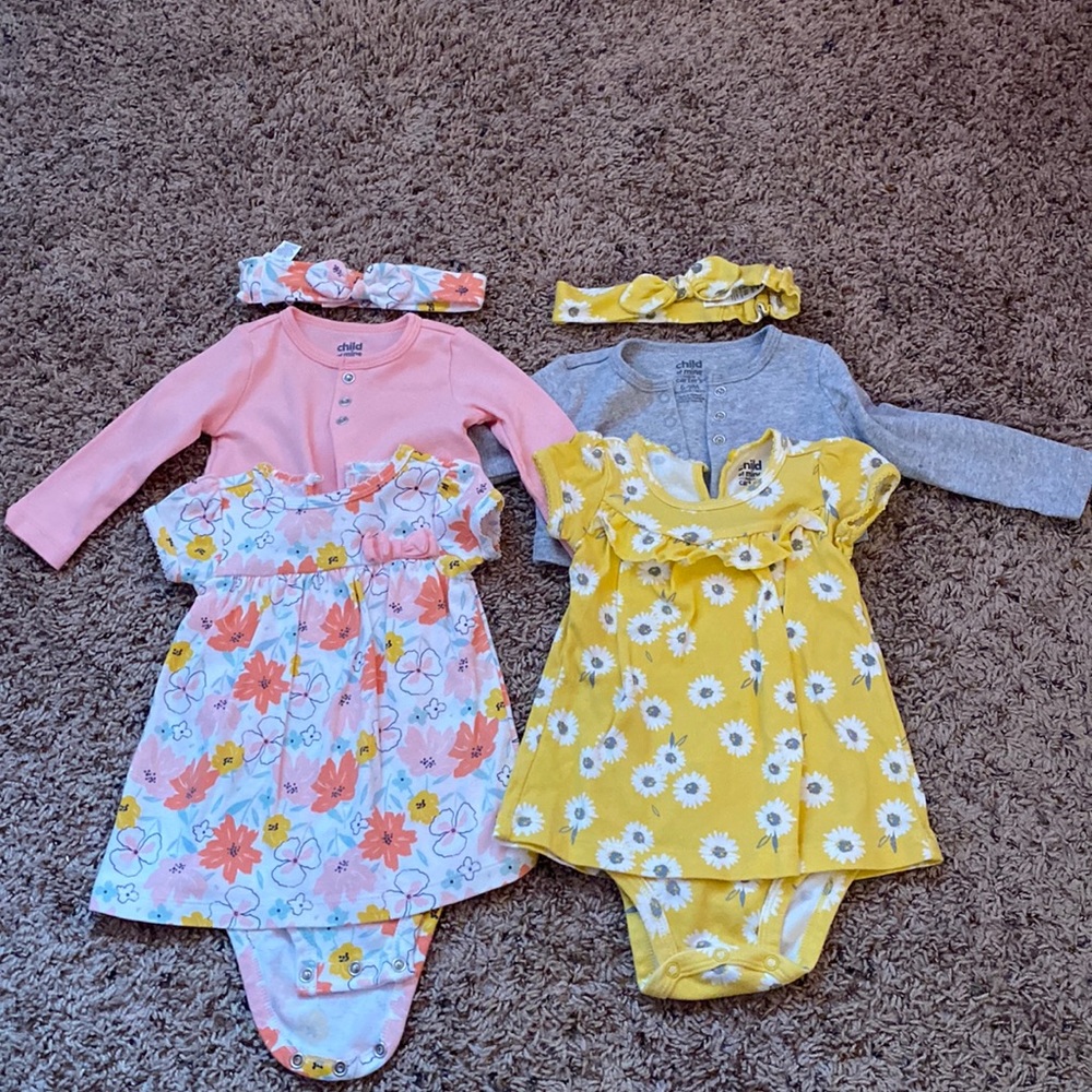 Baby Girl 6 Pieces of Dress Set
